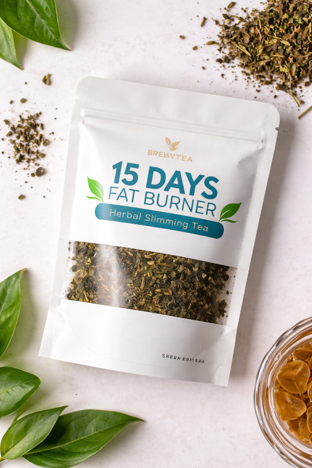 BrewTea Herbal Slim 15-Day Fat Burner Tea + Personalized Nutritionist Diet Plan